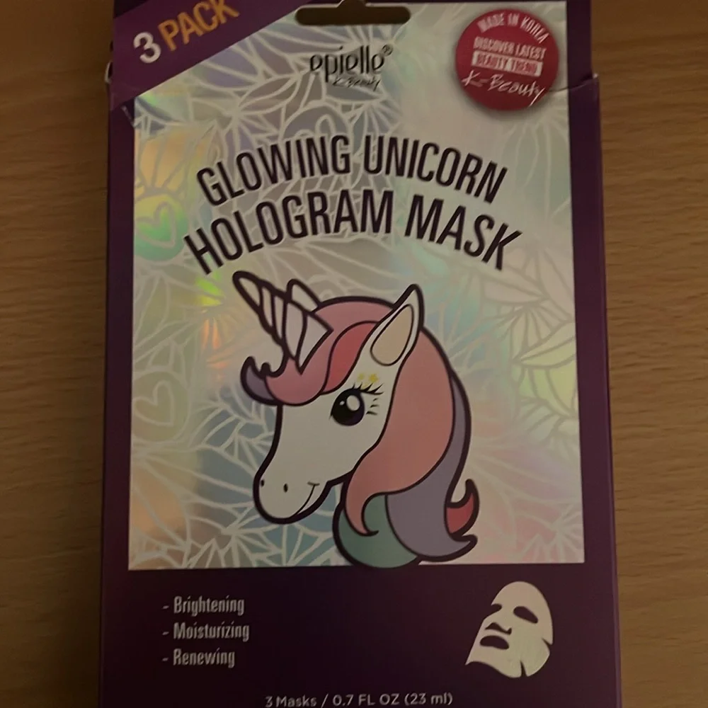Glowing Unicorn Hologram Mask (3) Pack